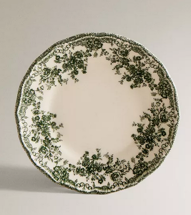 Steingut-Brotteller "CONSTANCE OLIVEGRÜN 16cm"