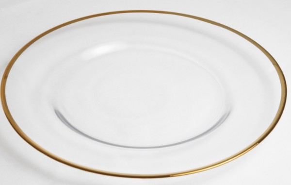 Brotteller "LONDON", transparent-gold