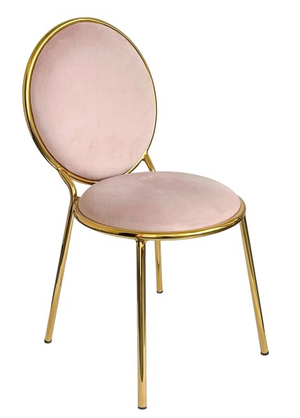 Stuhl "PARIS", gold/pink