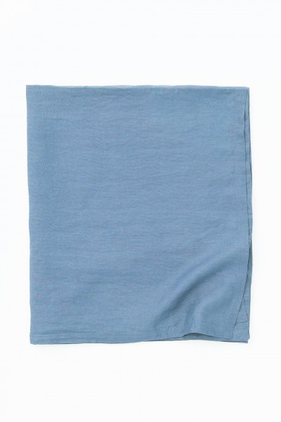 Leinen-Tischdecke "MARY RAUCHBLAU" Durchm. 330cm