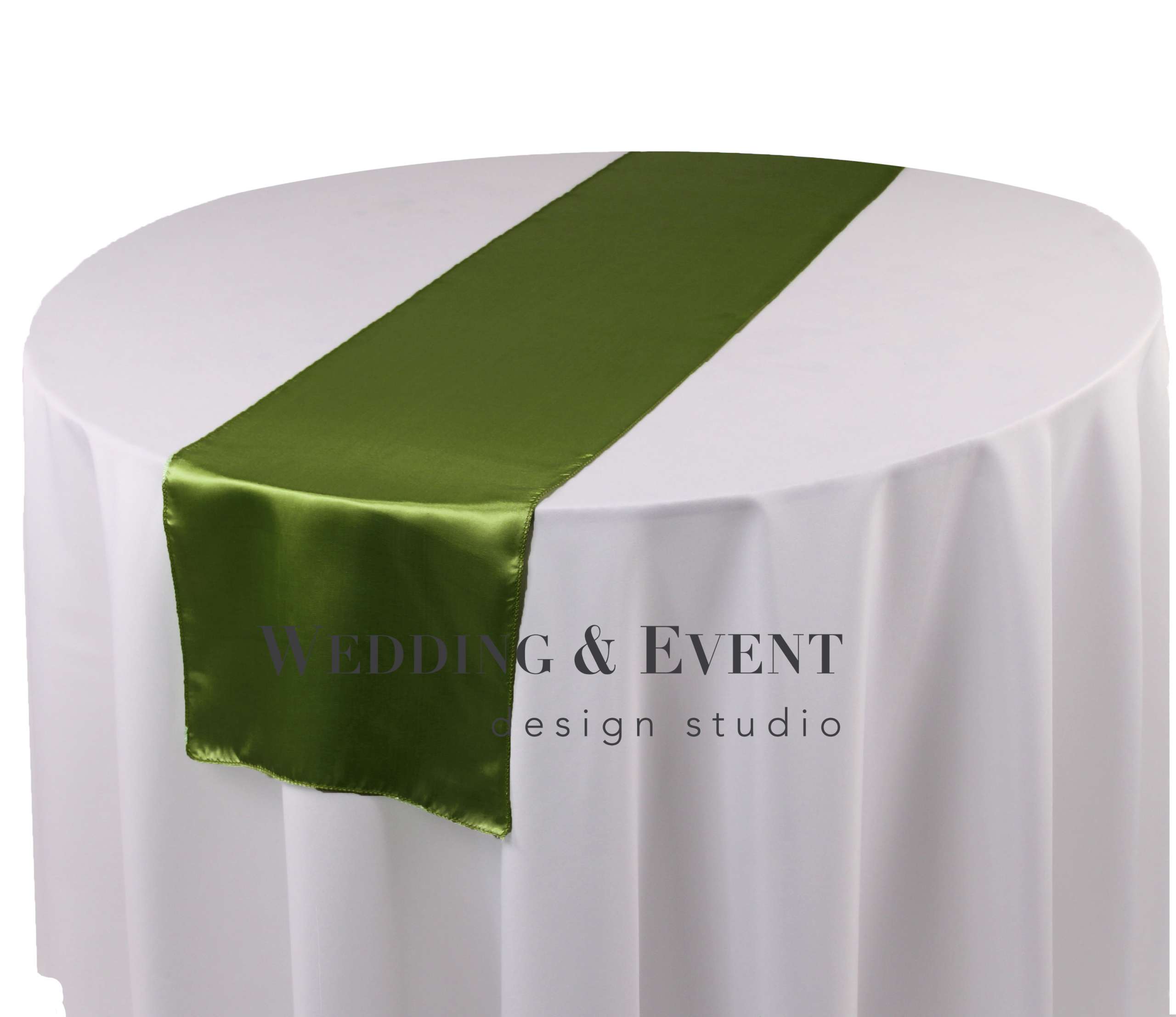 Tischläufer, moosgrün | Tischläufer | weds4rent - Das Online-Mietportal von  Wedding & Event Design Studio