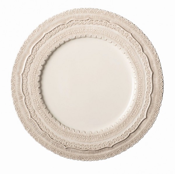 Porzellanplatzteller "LACE NATURE"