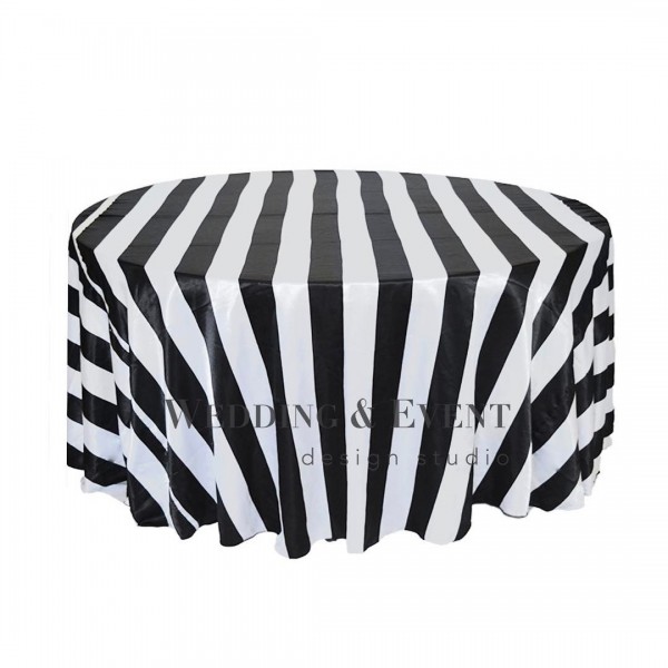 Tischdecke "STRIPES", 300cm, schwarz-weiss